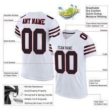 Загрузить изображение в средство просмотра галереи, Custom White Black-Red Mesh Authentic Football Jersey
