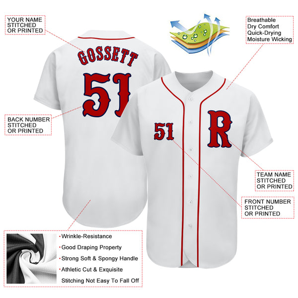 Custom Name And Number Boston Red Sox White Jersey.Baseball Jersey