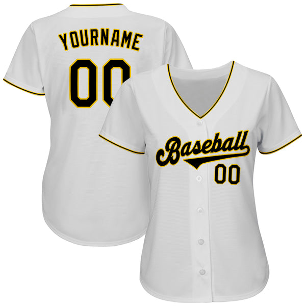 Sale Build White Baseball Authentic Gold Jersey Black