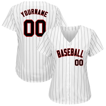 Custom Stitched White Pinstripe Baseball Jerseys Women's Men's Youth –  CustomJerseysPro