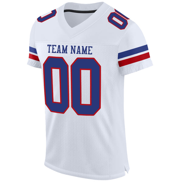 Custom Royal Red-White Mesh Authentic Football Jersey – CustomJerseysPro