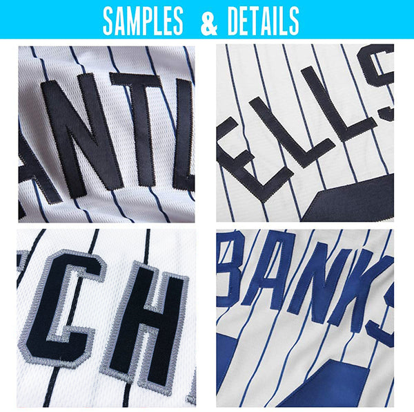 Sale Build Gold Baseball Authentic White Navy Strip Throwback Shirt Navy –  CustomJerseysPro