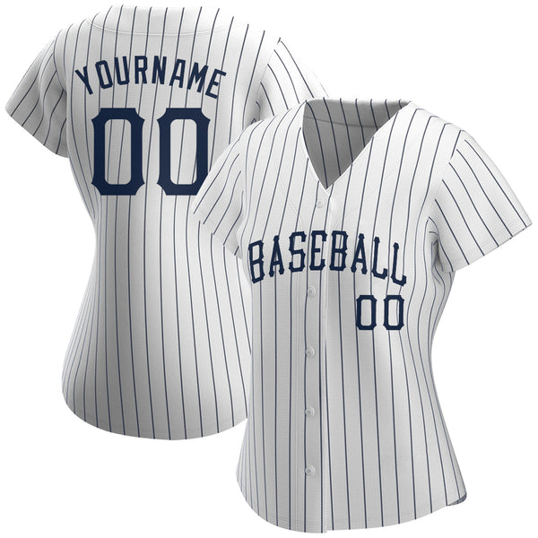 Sale Build Gray Baseball Authentic White Navy Strip Jersey Navy