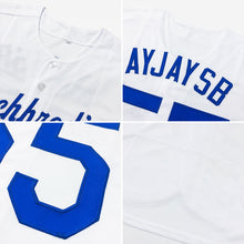 Load image into Gallery viewer, Custom White Navy Authentic Baseball Jersey
