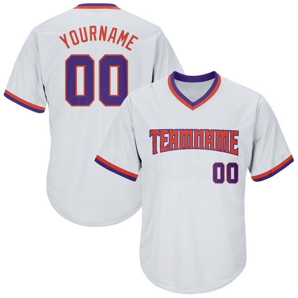 Orange and white baseball 2024 shirt