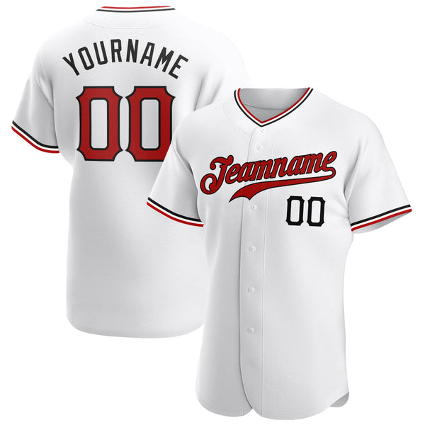 Sale Build Red Baseball Authentic White Jersey Black – CustomJerseysPro