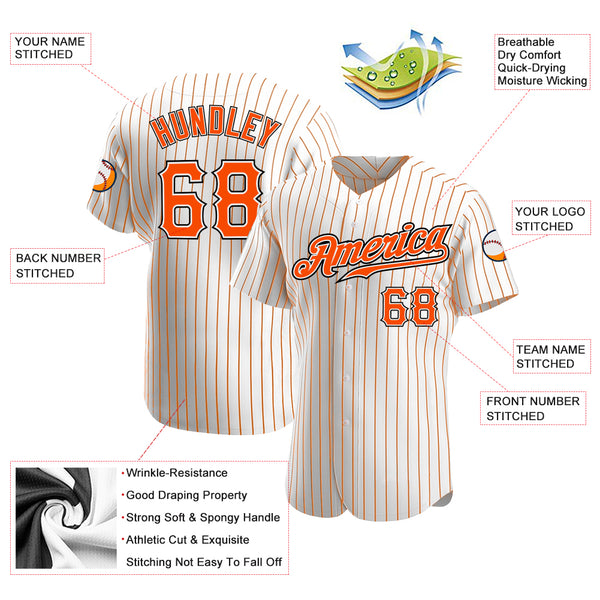 Sale Build White Baseball Authentic Navy Jersey Orange – CustomJerseysPro