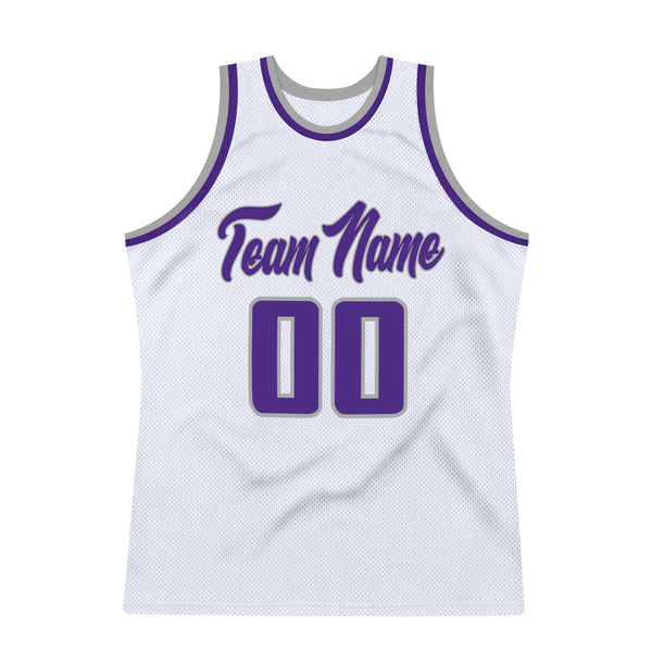 Sale Build Gold Basketball Authentic White Throwback Jersey Purple –  CustomJerseysPro