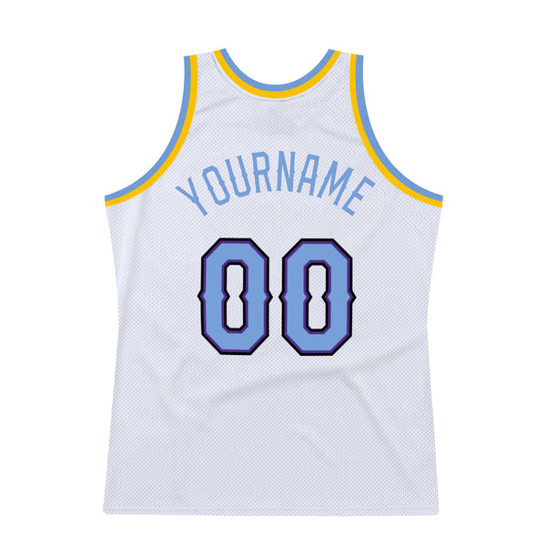 Sale Build Light Blue Basketball Authentic Gold Throwback Jersey Navy –  CustomJerseysPro