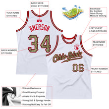 Laden Sie das Bild in den Galerie-Viewer, Custom White Camo-Red Authentic Throwback Basketball Jersey
