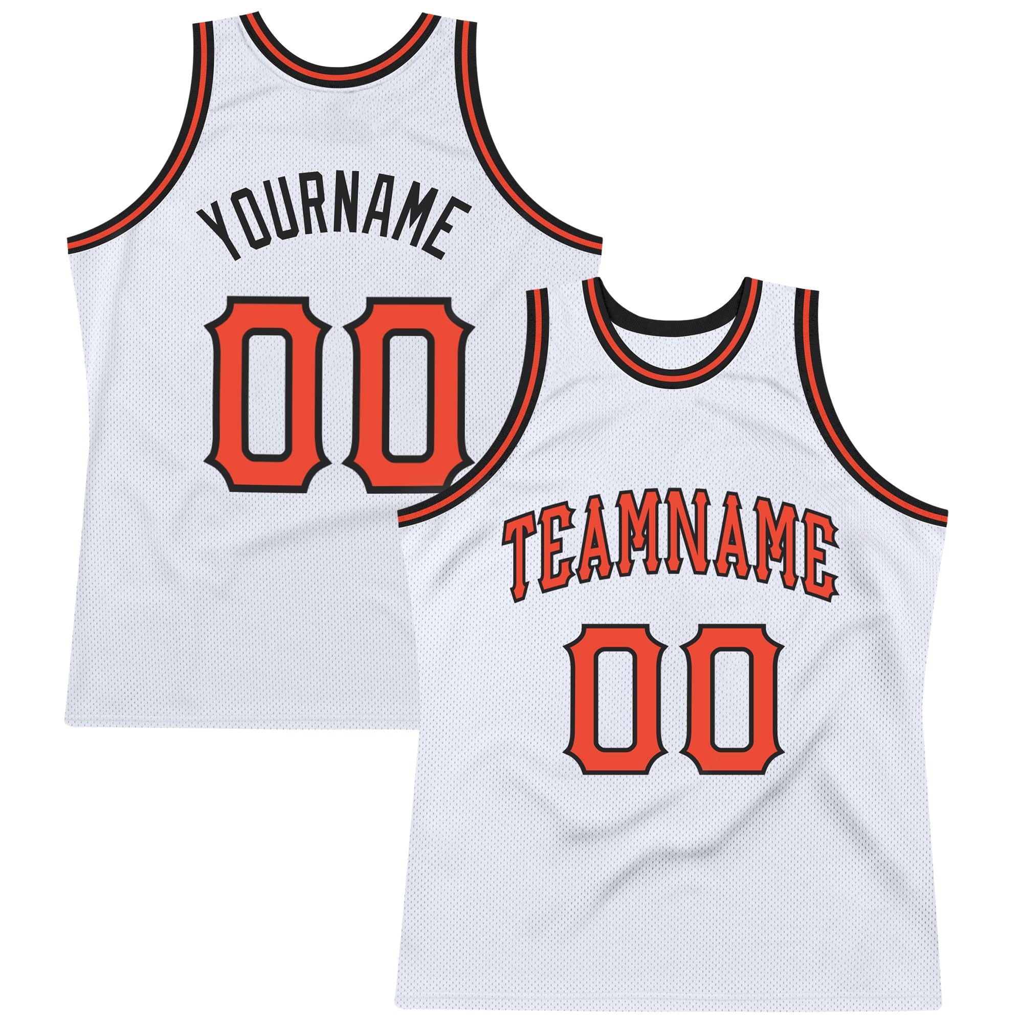 Sale Build Orange Basketball Authentic Black Throwback Jersey White –  CustomJerseysPro