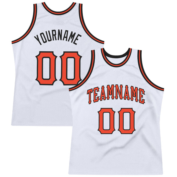 Sale Build Orange Basketball Authentic Black Throwback Jersey White –  CustomJerseysPro