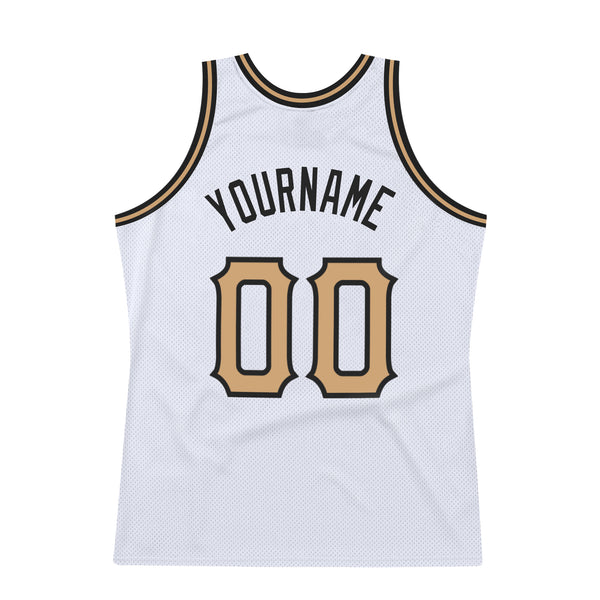 Sale Build Gold Basketball Authentic White Throwback Jersey Black –  CustomJerseysPro