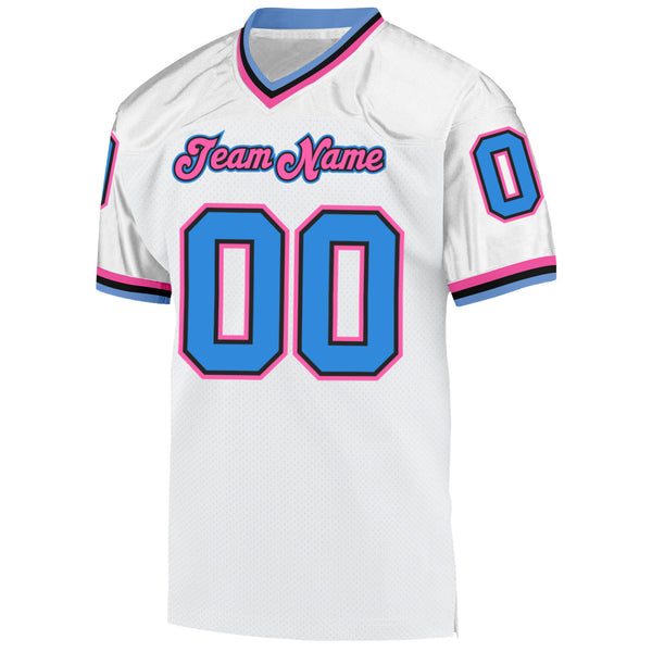 Cheap Custom Pink Pink-White Mesh Authentic Football Jersey Free Shipping –  CustomJerseysPro