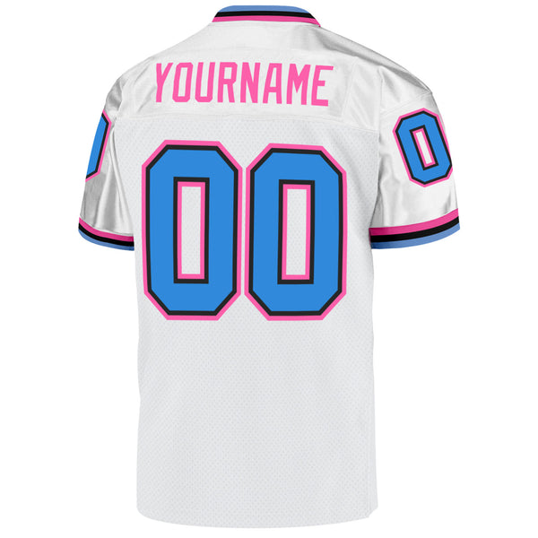 Cheap Custom Pink Neon Green-White Mesh Authentic Football Jersey Free  Shipping – CustomJerseysPro