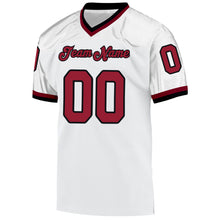 Laden Sie das Bild in den Galerie-Viewer, Custom White Cardinal-Black Mesh Authentic Throwback Football Jersey
