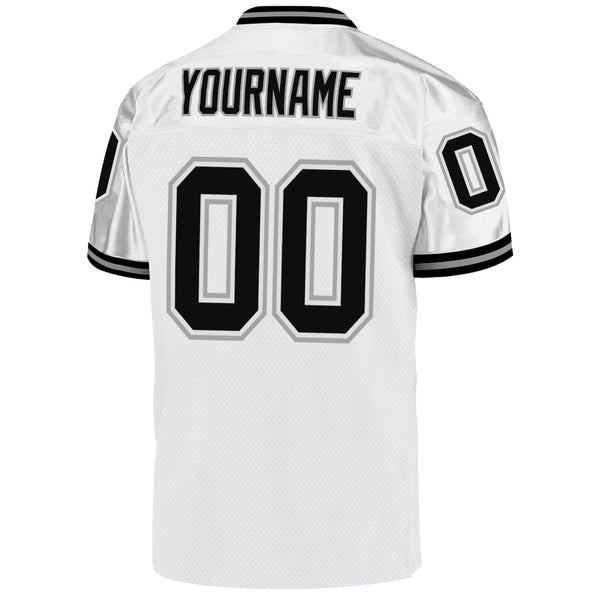 Cheap Custom White Old Gold-Black Mesh Authentic Football Jersey Free  Shipping – CustomJerseysPro