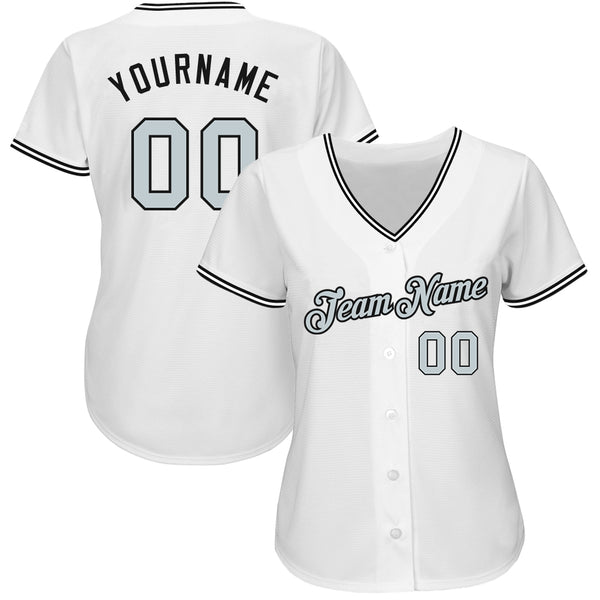 Cheap Custom White Silver-Black Authentic Baseball Jersey Free Shipping –  CustomJerseysPro