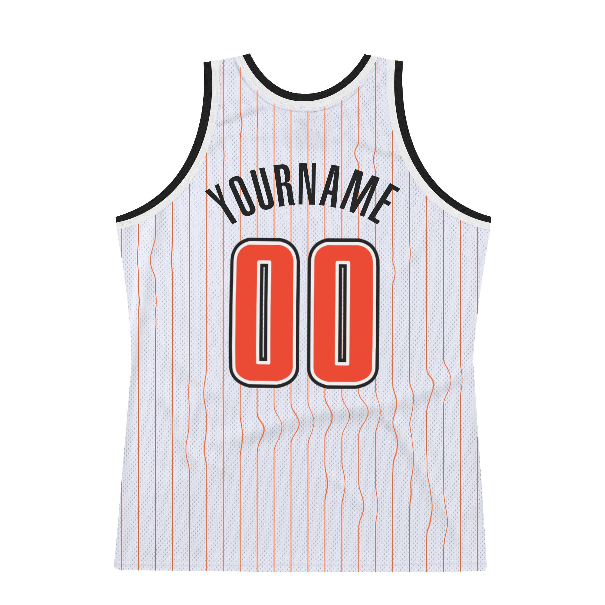 Cheap Custom White Orange Pinstripe Orange-Black Authentic Basketball Jersey  Free Shipping – CustomJerseysPro