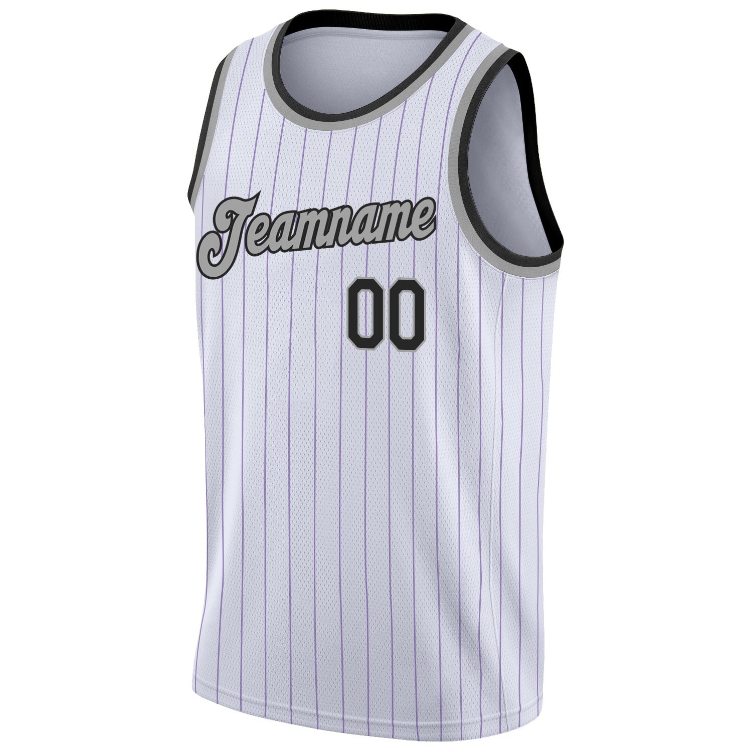 Custom White Purple Pinstripe Black-Gray Authentic Basketball Jersey Sale –  UKSN INC