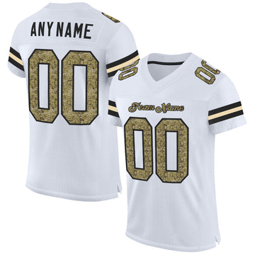 Custom White Burgundy-Gold Mesh Authentic Football Jersey – CustomJerseysPro