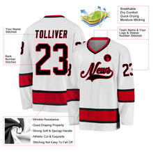 Charger l&#39;image dans la galerie, Custom White Black-Red Hockey Jersey
