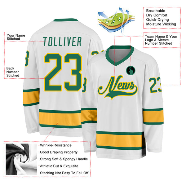 Cheap Custom Pink White-Kelly Green Hockey Jersey Free Shipping –  CustomJerseysPro