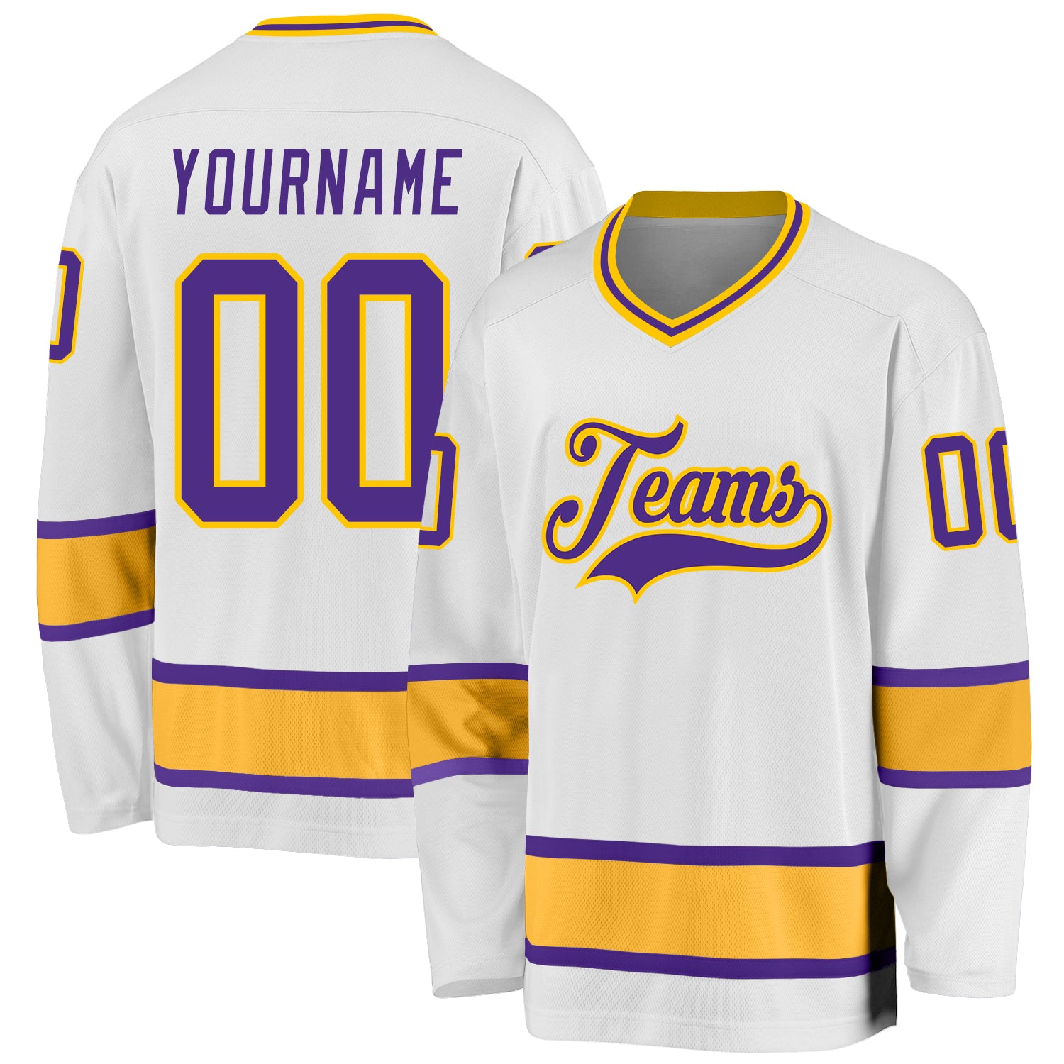 Cheap Custom Gold Purple-White Hockey Jersey Free Shipping –  CustomJerseysPro