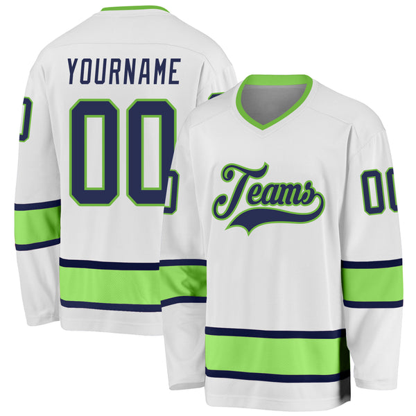 Cheap Custom Neon Green Black-White Hockey Jersey Free Shipping –  CustomJerseysPro