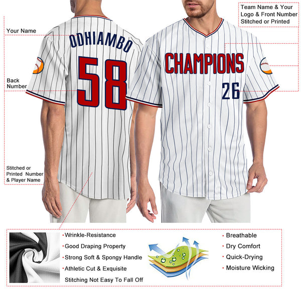 Cheap Custom White Teal Pinstripe Teal-Navy Authentic Baseball Jersey Free  Shipping – CustomJerseysPro