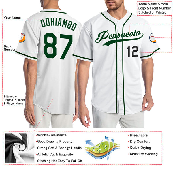 Cheap Custom Gray Green-Black Authentic Baseball Jersey Free