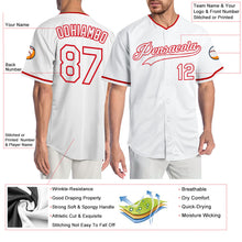 Загрузить изображение в средство просмотра галереи, Custom White White-Red Authentic Baseball Jersey
