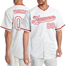 Загрузить изображение в средство просмотра галереи, Custom White White-Red Authentic Baseball Jersey
