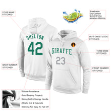 Laden Sie das Bild in den Galerie-Viewer, Custom Stitched White Kelly Green-Gray Sports Pullover Sweatshirt Hoodie
