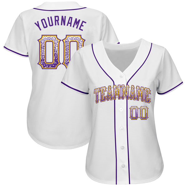 Cheap Custom Gold Purple-White Authentic Drift Fashion Baseball Jersey Free  Shipping – CustomJerseysPro