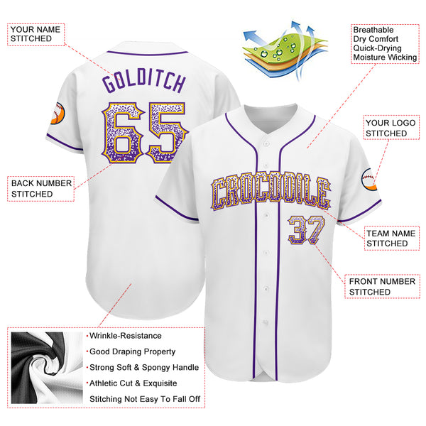 Cheap Custom Black Purple-Gold Authentic Baseball Jersey Free Shipping –  CustomJerseysPro