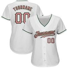 Charger l&#39;image dans la galerie, Custom White Medium Pink-Green Authentic Baseball Jersey
